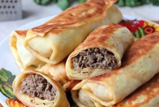 Блины с фаршем и сыром 🥞