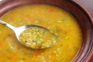 Суп из пшена с чесноком 🍲