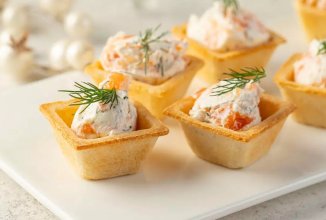 Тарталетки с сёмгой и творожным сыром