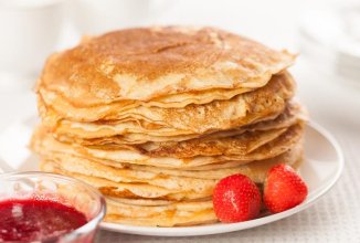 Пышные блины на кефире (без яиц)