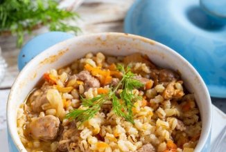 Индейка с перловкой в горшочках в духовке 👍🏼