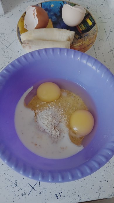 Овсяноблин с бананом и творогом - Шаг 3