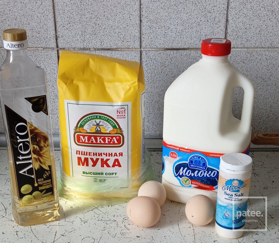 Кружевные блинчики на молоке - Шаг 1