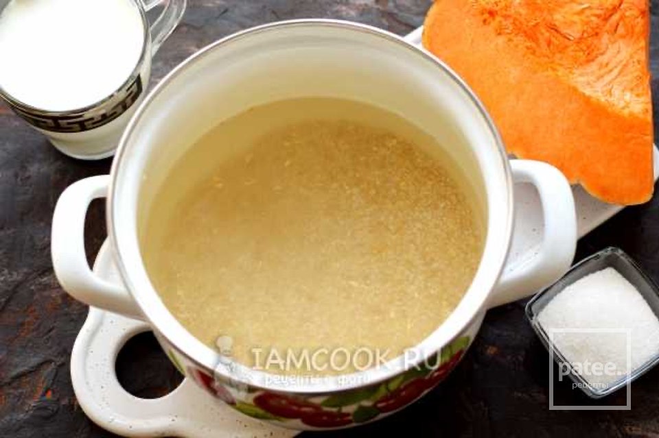 Ячневая каша с тыквой на молоке 🥣 - Шаг 2