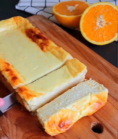 Творожный десерт с цедрой апельсина