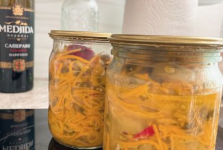 Зеленые томаты по-корейски на зиму