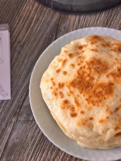 Лепешки на кефире с начинкой - Шаг 5