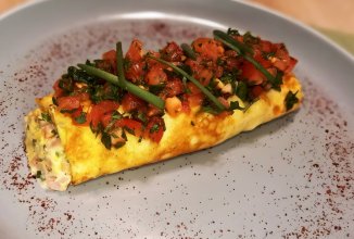 Омлет с ветчиной и  сыром