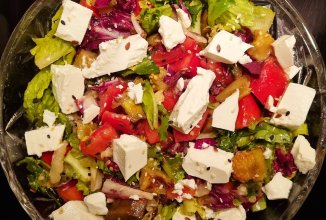 Салат с хрустящими баклажанами