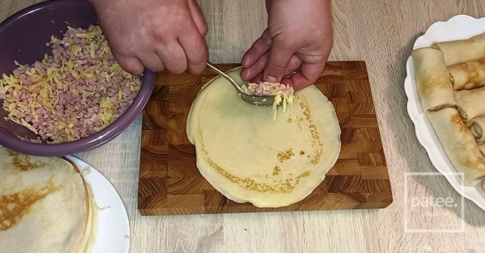 Блинчики с ветчиной и сыром - Шаг 14