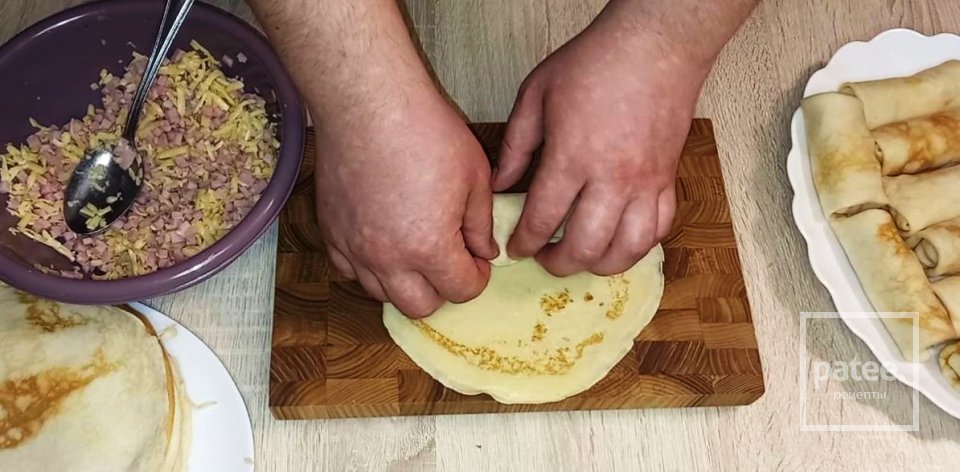 Блинчики с ветчиной и сыром - Шаг 15