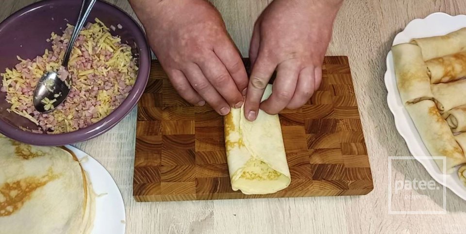 Блинчики с ветчиной и сыром - Шаг 16