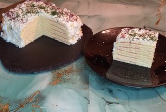 Торт из крабовых палочек