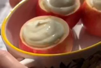 Печеные яблоки с творожком