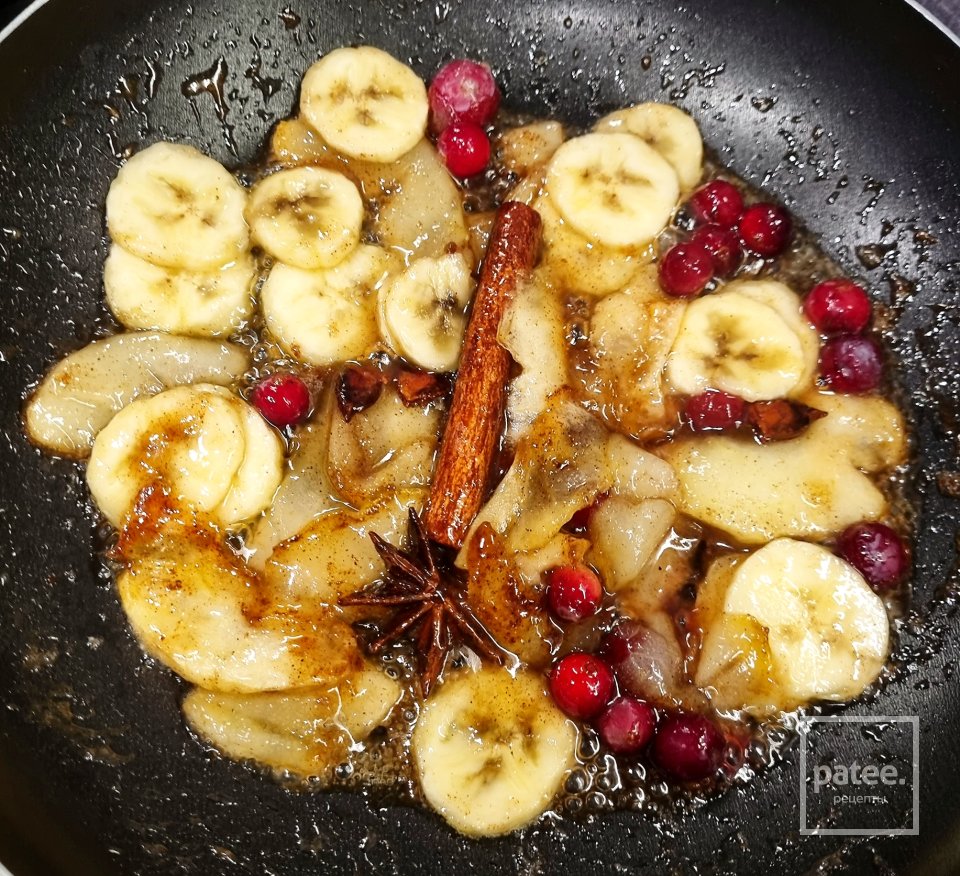 Сливочный рис с карамелизированными фруктами - Шаг 3