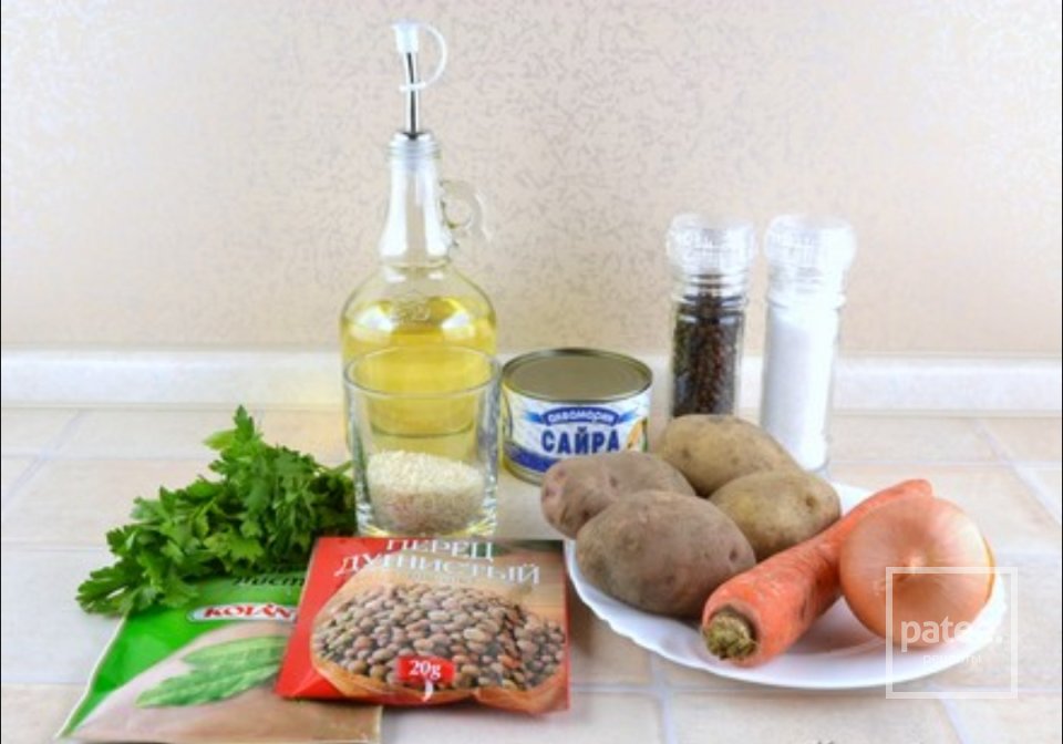 Суп с сардин - Шаг 1