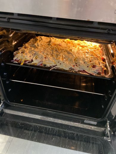 Лосось с грибами,помидорами и сыром запеченый в духовке. - Шаг 7