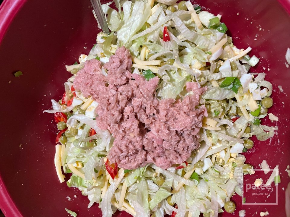 Салат с тунцом. - Шаг 7