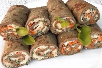 Печёночные рулетики с начинкой