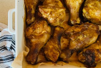 Куриные голени в медово-горчичном соусе