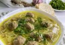 Азербайджанский суп «Хамраши» из лапши, фасоли и фрикаделек 🍲