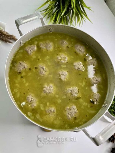 Азербайджанский суп «Хамраши» из лапши, фасоли и фрикаделек 🍲 - Шаг 5