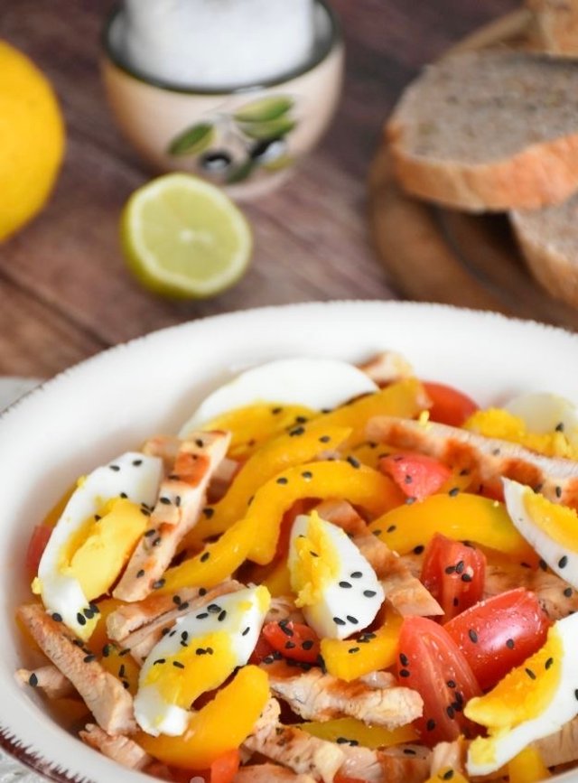 Диетический салат с индейкой (ПП) 🥗