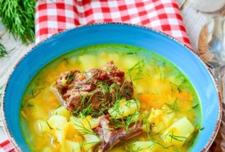 Чечевичный суп с копченостями (ребрышками) 🍲