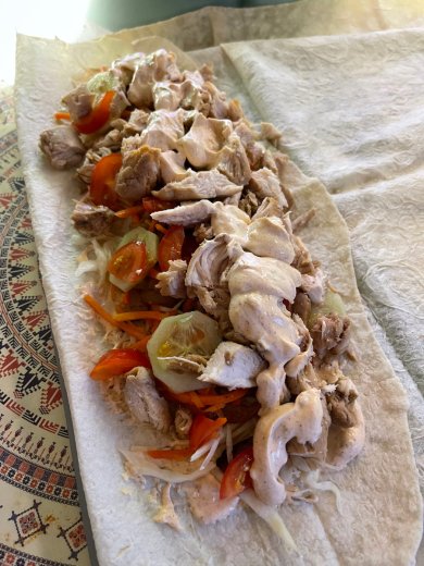 Хрустящая шаурма с настоящим соусом из шаурмичной. - Шаг 15