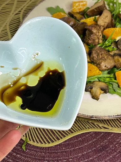 Любимый салат с печенью и мандарином из ресторана. Неожиданное сочетание, супер вкус! - Шаг 10