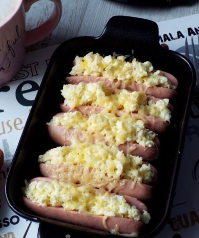 Сосиски, начиненные омлетом 👍🏼 - Шаг 9