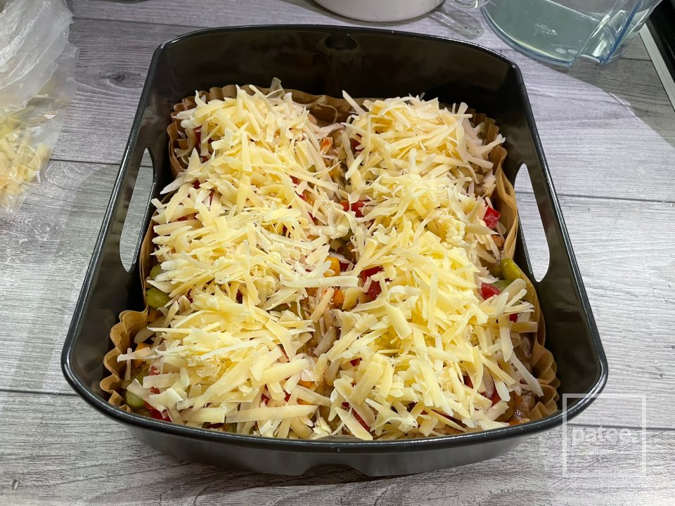 Куриное филе под "шубой" из овощей и сыра - Шаг 15