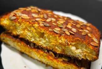 Тыквенно -творожный пирог