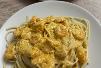 Паста с креветками в сливочном соусе 🍝🦐
