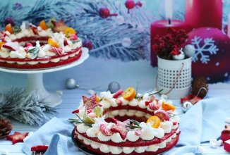 Торт «Рождественский венок»