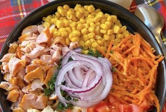 Салат «Эдельвейс» с корейской морковью 🥗