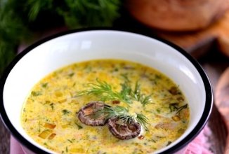 Сливочный суп с грибами и плавленным сыром 🍲