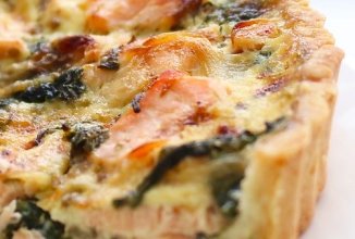 Песочный рыбный пирог со шпинатом 🥧