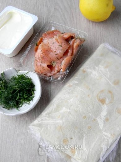 Рулет из лаваша с красной рыбой👍🏼 - Шаг 1