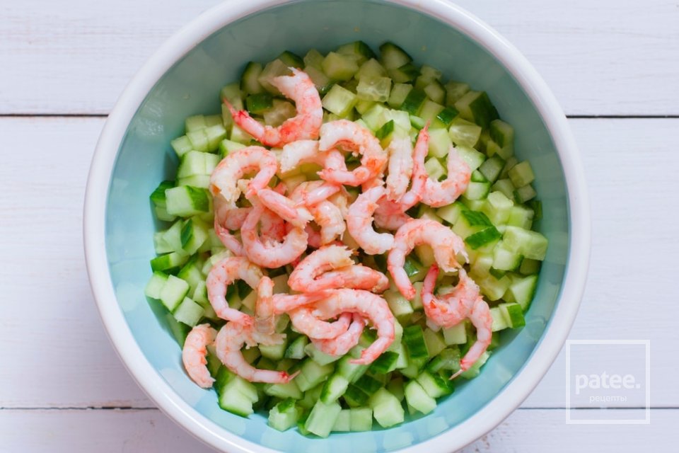 Легкий салат с креветками 🥗 - Шаг 6