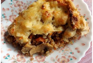 Гречка с курицей и шампиньонами в духовке 🍗