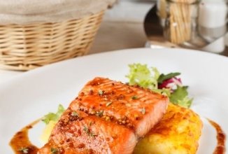 Запеченный лосось в медово-горчичном соусе 🐠