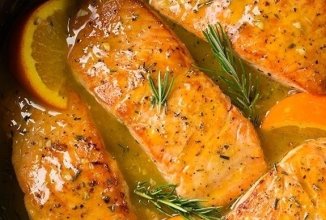Лосось в апельсиновом соусе с розмарином 🐠