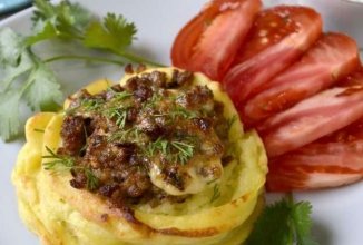 Картофельные гнезда с фаршем👍🏼