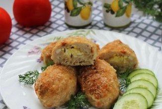 Мясные зразы с яйцом и сыром 👍🏼