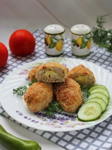 Мясные зразы с яйцом и сыром 👍🏼