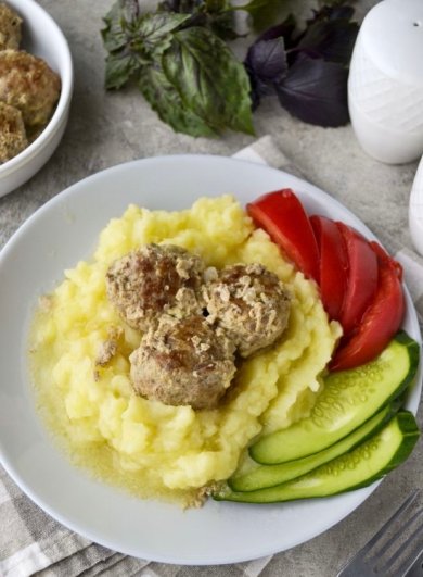 Картофельное пюре с фрикадельками 👍🏼 - Шаг 11