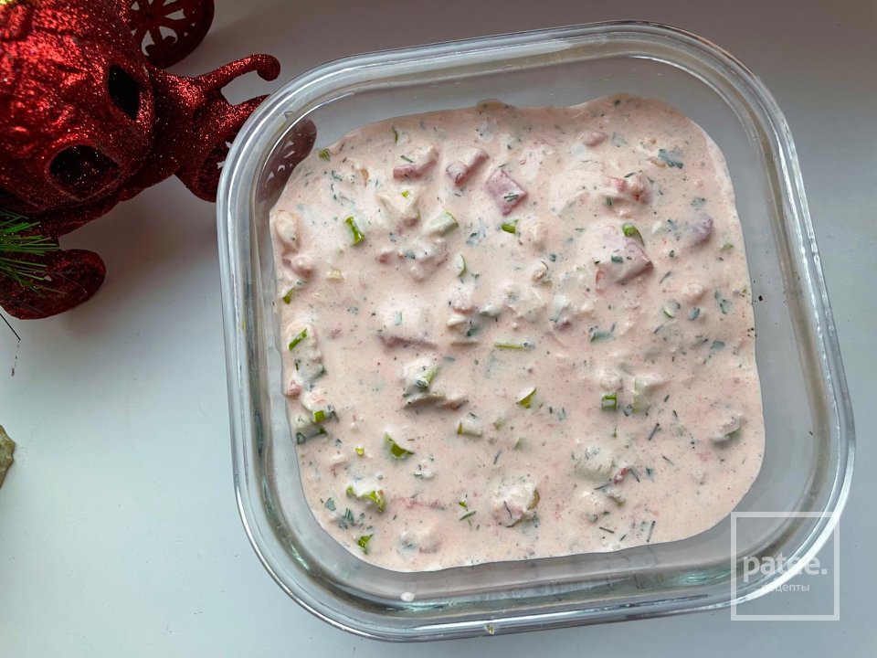 Треска под соусом из сметаны, овощей и пармезана. - Шаг 6