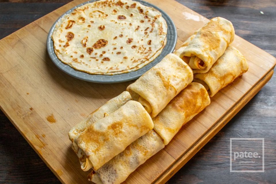 Блины с мясом и грибами 🥞 - Шаг 10