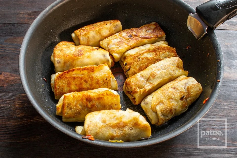 Блины с мясом и грибами 🥞 - Шаг 11